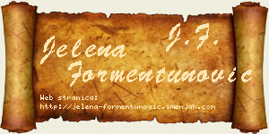 Jelena Formentunović vizit kartica